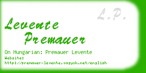 levente premauer business card